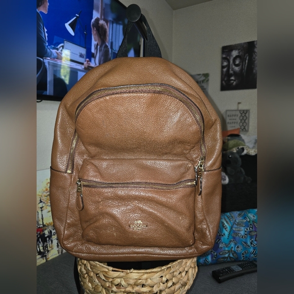 Coach Handbags - 🎒 Brown Coach Leather Classic Backpack - Preloved Condition